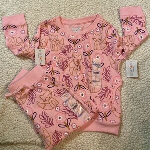 ⭐️4/$20 NWT Garanimals Pink Fox Pajama Set